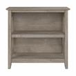 Maklaine Engineered Wood Small 2 Shelf Bookcase in Washed Gray