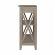 Maklaine Engineered Wood Small 2 Shelf Bookcase in Washed Gray