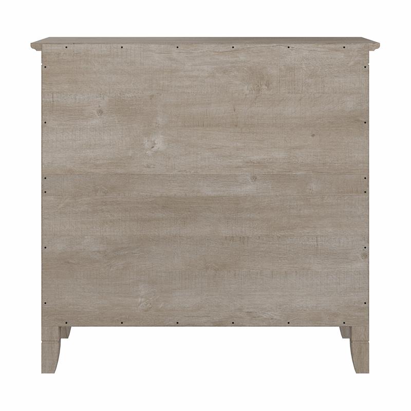 Maklaine Engineered Wood Small 2 Shelf Bookcase in Washed Gray