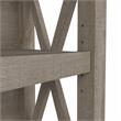 Maklaine Engineered Wood Small 2 Shelf Bookcase in Washed Gray