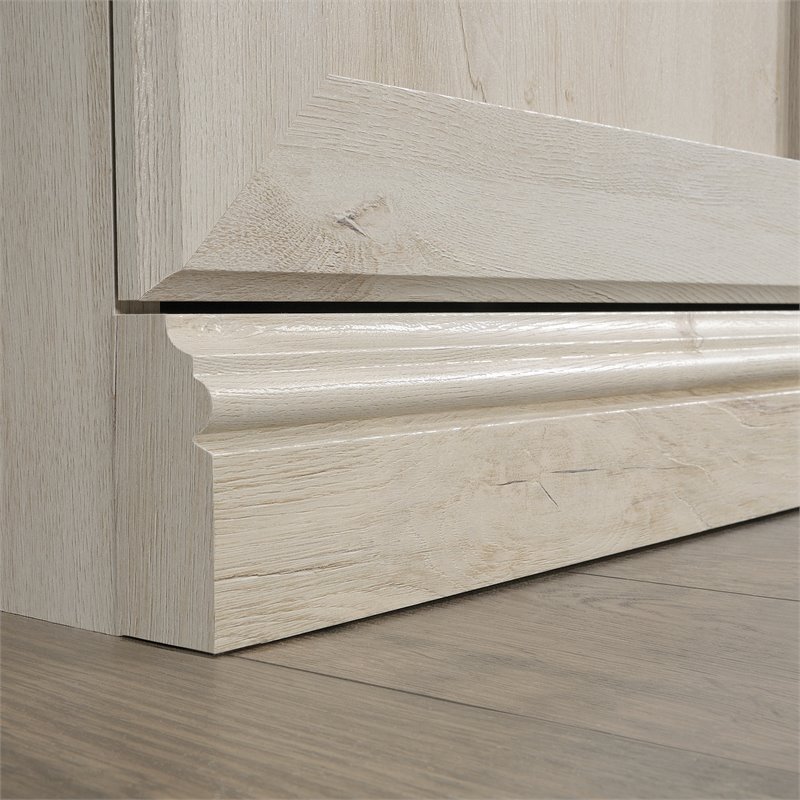 Maklaine Engineered Wood 3-Shelf Bookcase in Chalked Chestnut Finish