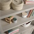 Maklaine Engineered Wood 3-Shelf Bookcase in Chalked Chestnut Finish