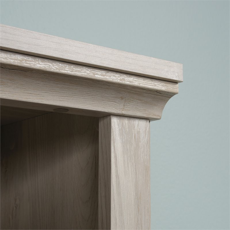 Maklaine Engineered Wood 3-Shelf Bookcase in Chalked Chestnut Finish
