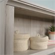 Maklaine Engineered Wood 3-Shelf Bookcase in Chalked Chestnut Finish