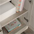 Maklaine Engineered Wood 3-Shelf Bookcase in Chalked Chestnut Finish