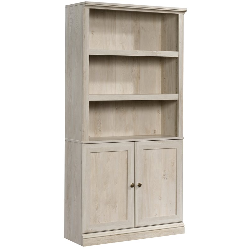 Maklaine Engineered Wood 3-Shelf Bookcase in Chalked Chestnut Finish