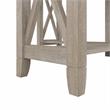 Maklaine Farmhouse Engineered Wood Small Corner Desk in Washed Gray