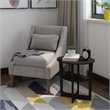 Maklaine Contemporary Engineered Wood Oval End Table in Walnut