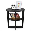 Maklaine Contemporary Engineered Wood Oval End Table in Walnut