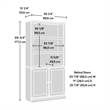 Maklaine Contemporary Engineered Wood Bookcase in Grand Walnut Finish