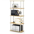 Maklaine Turn-N-Tube Wood 5-Tier Multipurpose Shelf Display Rack - Beech/Natural