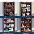 Maklaine Engineered Wood 5 Shelf Bookcase in Select Cherry Finish