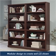 Maklaine Engineered Wood 5 Shelf Bookcase in Select Cherry Finish