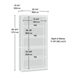 Maklaine Engineered Wood 5 Shelf Bookcase in Select Cherry Finish
