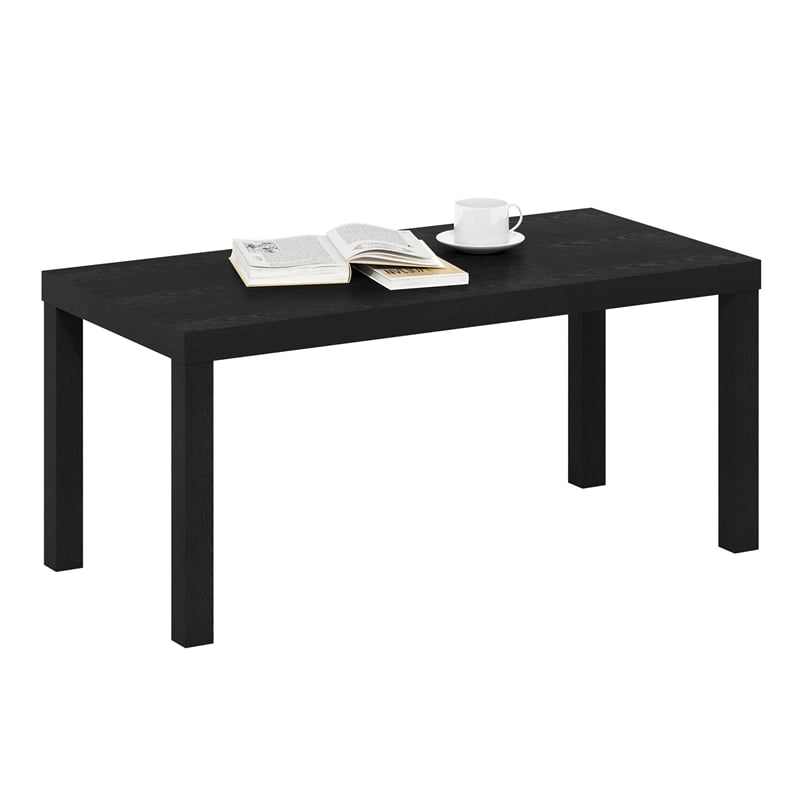 Maklaine Engineered Wood Contemporary Coffee Table for Living Room in Black