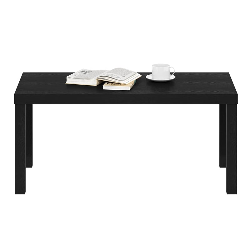 Maklaine Engineered Wood Contemporary Coffee Table for Living Room in Black