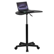 Maklaine Engineered Wood Contemporary Adjustable Laptop Desk In Black