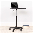 Maklaine Engineered Wood Contemporary Adjustable Laptop Desk In Black