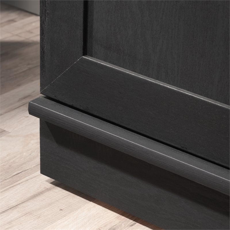 Maklaine Engineered Wood Single Door Pantry in Raven Oak Finish