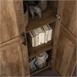 Maklaine 2 Door Engineered Wood Storage Cabinet in Rural Pine
