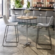 Maklaine Elegant Modern Transitional Round Wood Cocktail Table