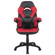 Maklaine Contemporary Ergonomic Faux Leather Racing Gaming Chair in Red