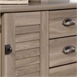Maklaine Engineered Wood Computer Desk with Hutch in Salt Oak
