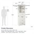 Maklaine Engineered Wood Transitional 4 Drawer Closet Storage in White