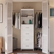 Maklaine Engineered Wood Transitional 4 Drawer Closet Storage in White