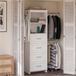 Maklaine Engineered Wood Transitional 4 Drawer Closet Storage in White