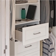Maklaine Engineered Wood Transitional 4 Drawer Closet Storage in White