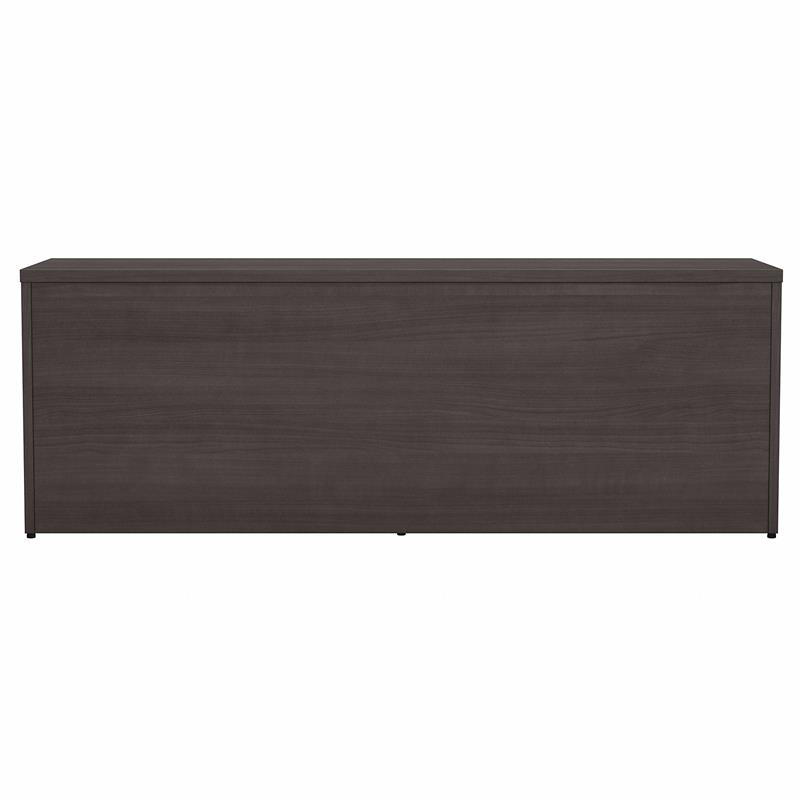 Maklaine Engineered Wood Low Storage Cabinet with Doors in Storm Gray