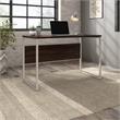 Maklaine Engineered Wood 48W x 24D Computer Table Desk in Black Walnut