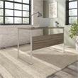 Maklaine Engineered Wood 48W x 24D Computer Table Desk in Modern Hickory