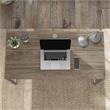 Maklaine Engineered Wood 48W x 24D Computer Table Desk in Modern Hickory