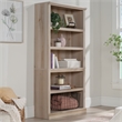 Maklaine Transitional Engineered Wood 5-Shelf Bookcase in Pacific Maple