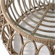 Maklaine Wicker / Rattan Round Outdoor Coffee Table in Natural