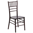 Maklaine Contemporary Wood Chiavari Stacking Dining Side Chair in Walnut