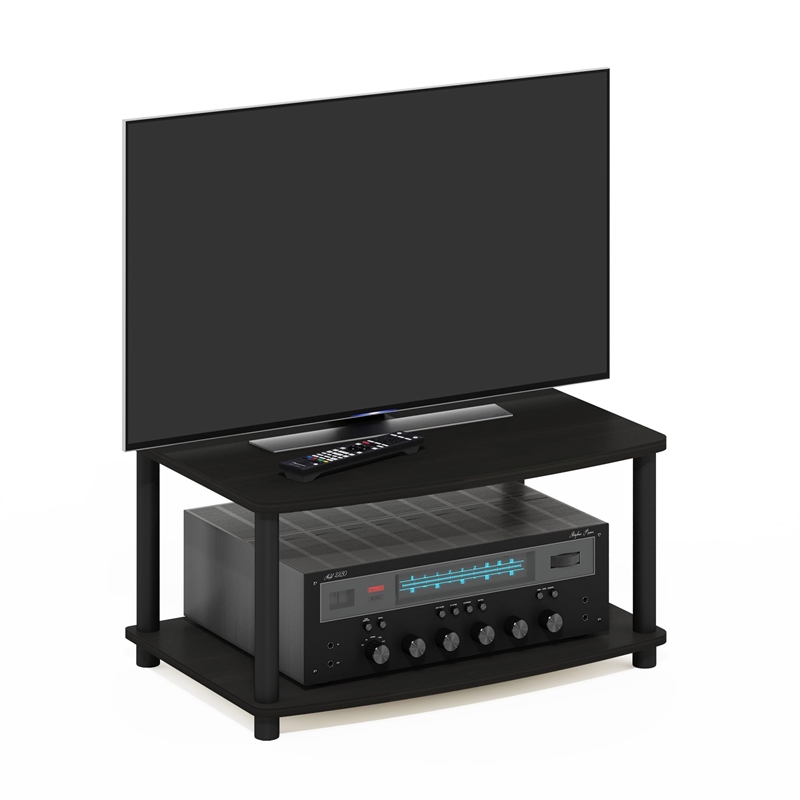 Maklaine Turn-N-Tube Wood Elevated TV Stand for TV up to 25