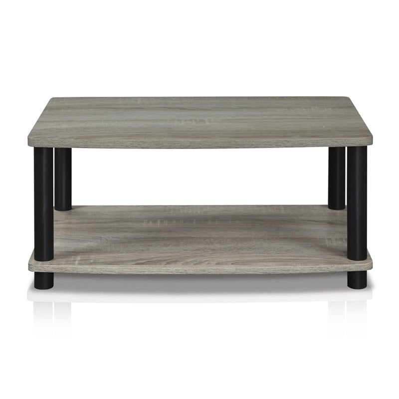 Maklaine Turn-N-Tube Wood Elevated TV Stand for TV up to 25