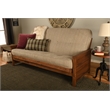 Maklaine Coil Hinged Full-size Futon Mattress in Brown-Frame Not Included