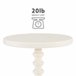Maklaine Modern Transitional Wood Spindle Side Table in Off White