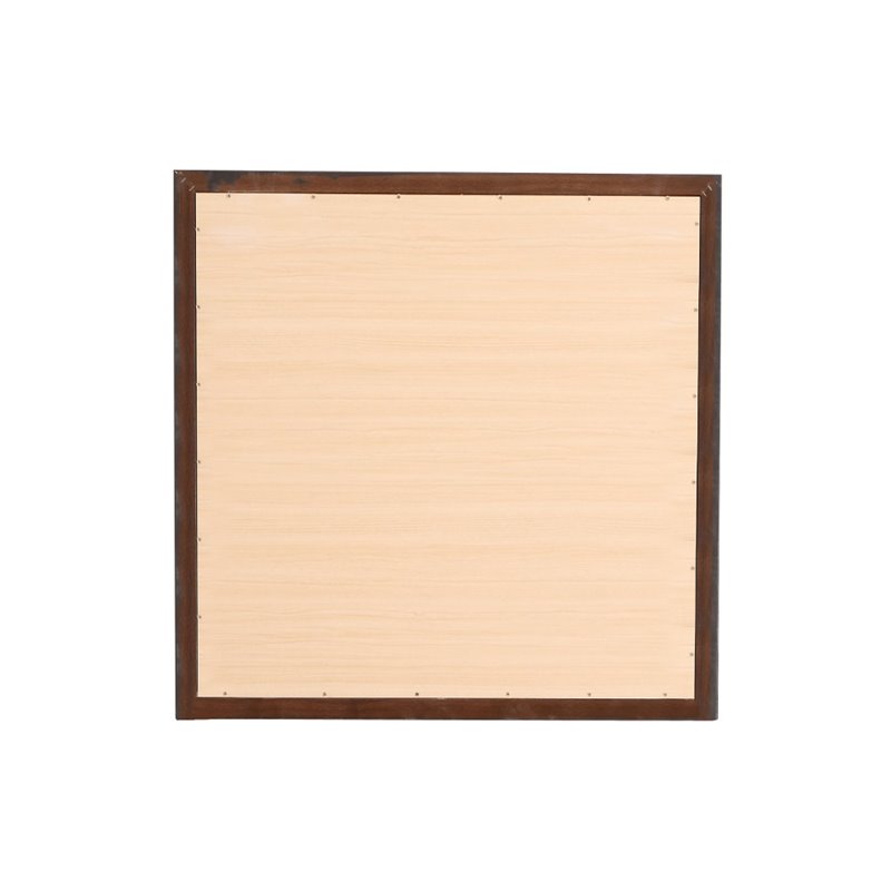 Maklaine Transitional Engineered Wood Frame Mirror in Espresso