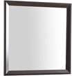 Maklaine Transitional Engineered Wood Frame Mirror in Espresso