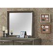 Maklaine Contemporary Engineered Wood Frame Mirror in Gray Finish