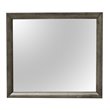 Maklaine Contemporary Engineered Wood Frame Mirror in Gray Finish