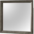 Maklaine Contemporary Engineered Wood Frame Mirror in Gray Finish