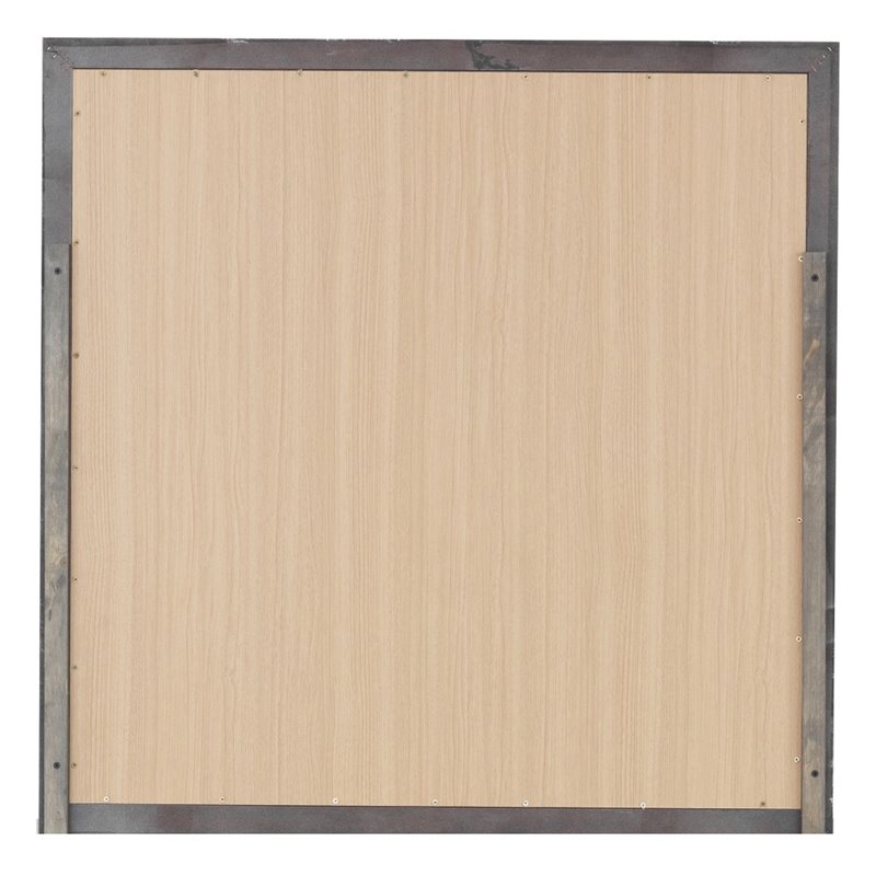 Maklaine Transitional Engineered Wood Frame Mirror in Silver Champagne
