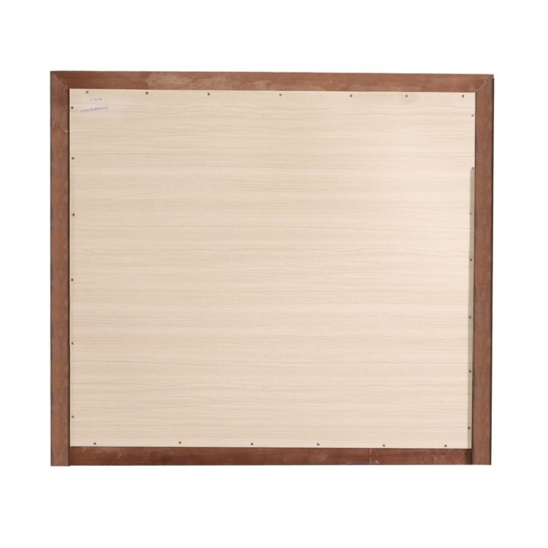 Maklaine Contemporary Engineered Wood Frame Mirror in Cappuccino