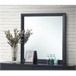 Maklaine Transitional Engineered Wood Frame Mirror in Black Finish